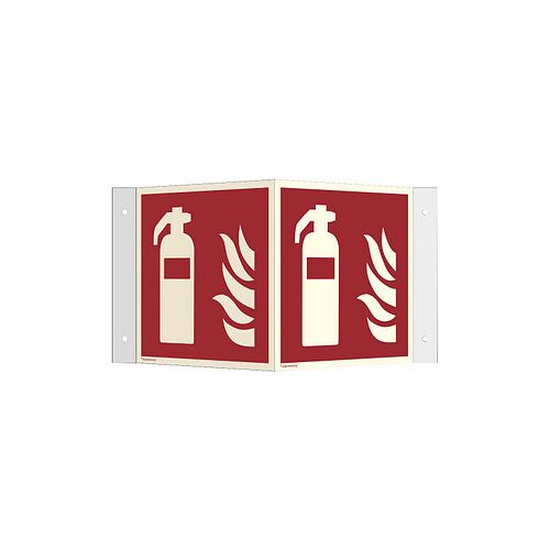 SafetyMarking® Brandschutzschild "Feuerlöscher" quadratisch 26,0 x 15,0 cm, 1 St.