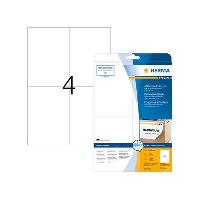 HERMA Etiketten 5082 weiß 105,0 x 148,0 mm, 25 Blatt HERMA Etiketten 5082 weiß 105,0 x 148,0 mm, 25 Blatt