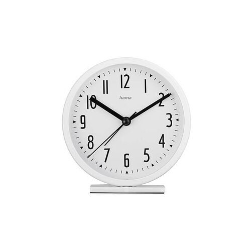 hama Wecker Skye weiß Kunststoff 12,0 cm, Ø 11,2 cm