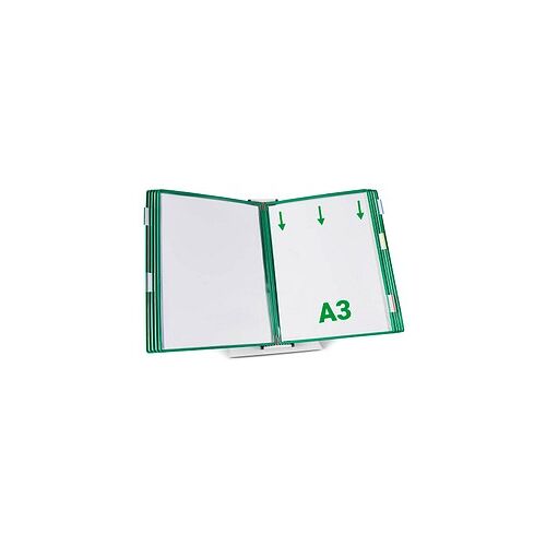 tarifold Sichttafelsystem 433105 DIN A3 grün mit 10 St. Sichttafeln, 1 St.