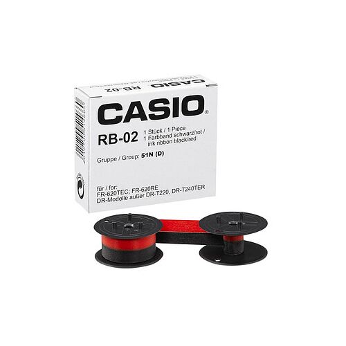 CASIO RB-02-2 (Gruppe 51) schwarz/rot Farbband
