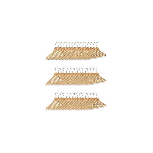 relaxdays Kleiderbügel braun, 48 St.