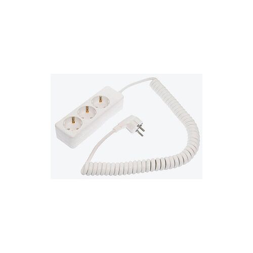 as-Schwabe 3-fach Steckdosenleiste 2,5 m weiß
