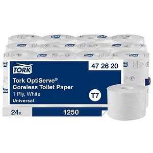 TORK Toilettenpapier OptiServe® T7 Universal 1-lagig Recyclingpapier, 24 Rollen TORK Toilettenpapier OptiServe® T7 Universal 1-lagig Recyclingpapier, 24 Rollen