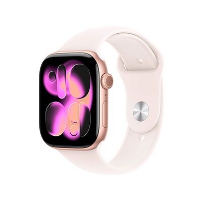 Apple Watch Series 11 46 mm Aluminium (GPS) Sportarmband S/M blassrosa, roségold Apple Watch Series 11 46 mm Aluminium (GPS) Sportarmband S/M blassrosa, roségold