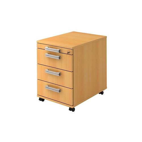 HAMMERBACHER Akandia Rollcontainer buche 4 Auszüge 42,8 x 58,0 x 59,0 cm