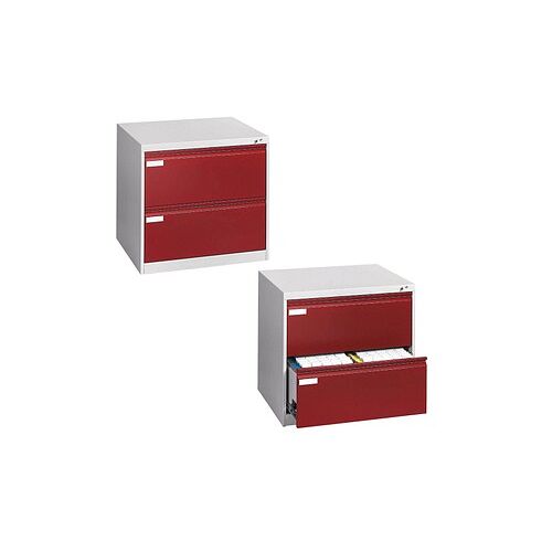 CP C 2000 Acurado Hängeregistraturschrank lichtgrau, rubinrot 2 Schubladen 78,7 x 59,0 x 73,3 cm, 1 St.