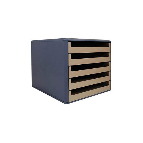 M&M Schubladenbox karamell 30057652BE, DIN A4 mit 5 Schubladen, 1 St.