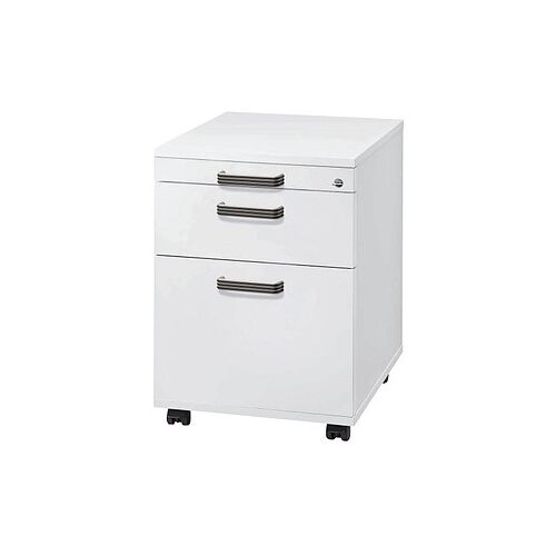 HAMMERBACHER Haziender Rollcontainer weiß 3 Auszüge 42,8 x 58,0 x 59,0 cm