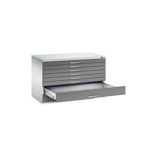 CP 7100 Planschrank lichtgrau, stahlgrau 8 Schubladen 110,0 x 76,5 x 76,0 cm, 1 St.