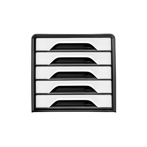 cep Schubladenbox Smoove schwarz/weiß 1071110121, DIN A4 mit 5 Schubladen, 1 St.