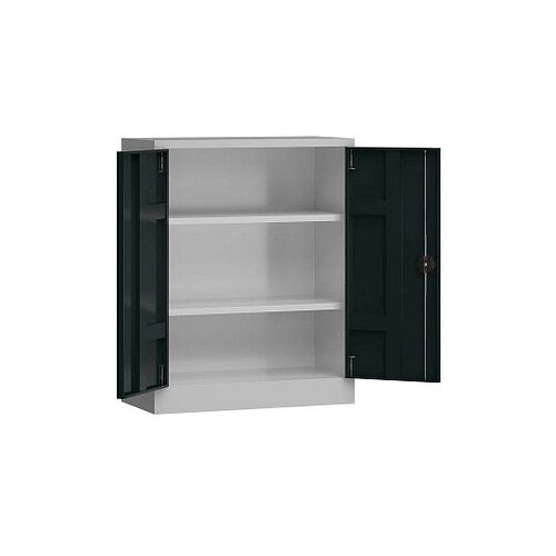 ClassiX Stahlschrank X-530318 anthrazit, lichtgrau 2 Fachböden 80,0 x 38,0 x 100,0 cm, aufgebaut, 1 St.
