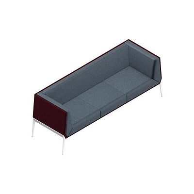 Quadrifoglio 3-Sitzer Sofa Accord Grau Bordeaux Stoff - Sofa Quadrifoglio 3-Sitzer Sofa Accord Grau Bordeaux Stoff - Sofa