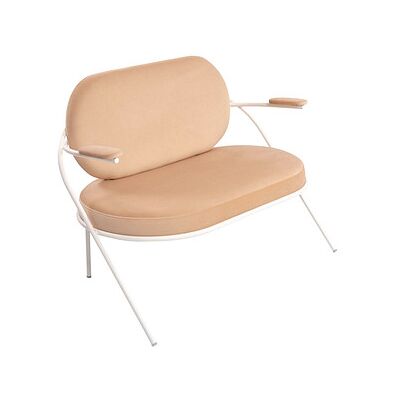 PAPERFLOW SATURNE 2-Sitzer Sofa Elfenbein Stoff Armlehnen - Sofa PAPERFLOW SATURNE 2-Sitzer Sofa Elfenbein Stoff Armlehnen - Sofa