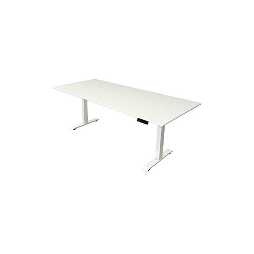 Kerkmann Move 4 elektrisch höhenverstellbarer Schreibtisch weiß rechteckig, T-Fuß-Gestell weiß 225,0 x 100,0 cm Image