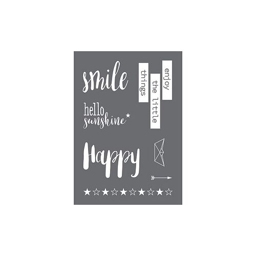 Rayher Siebdruckschablone Smile grau