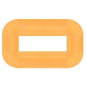 HAMMERBACHER Konferenztisch buche oval, Rundrohr chrom, 400,0 x 240,0 x 72,0 - 74,0 cm HAMMERBACHER Konferenztisch buche oval, Rundrohr chrom, 400,0 x 240,0 x 72,0 - 74,0 cm