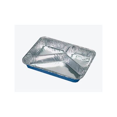Papstar 3-teiliger Aluminium-Menüschale - 760ml - 50 Stück Papstar 3-teiliger Aluminium-Menüschale - 760ml - 50 Stück