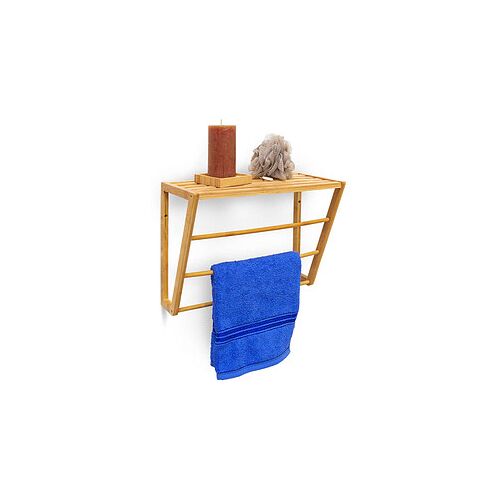 relaxdays Handtuchhalter braun, 1 St.