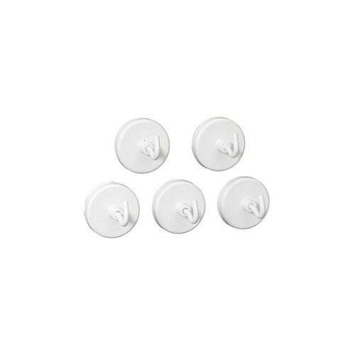 MAUL Magnete weiß, Metall Ø 3,6 x 3,7 cm, 5 St.