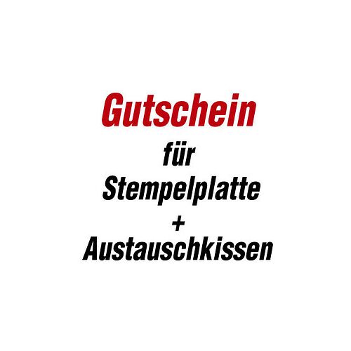 trodat Gutschein für Stempelplatte für trodat 4913 mit Logo