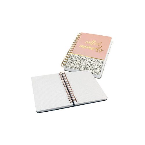 SIGEL Notizbuch mit Spirale Jolie® ca. DIN A5 punktkariert, rose/gold/schwarz Hardcover 240 Seiten, 1 St.