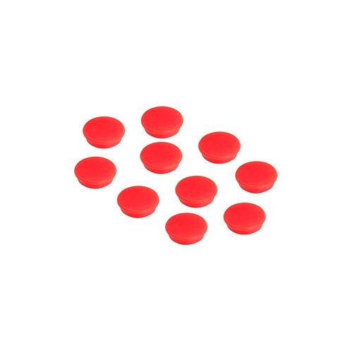 FRANKEN Haftmagnet Magnete rot, Kunststoff Ø 3,2 x 0,7 cm, 10 St.