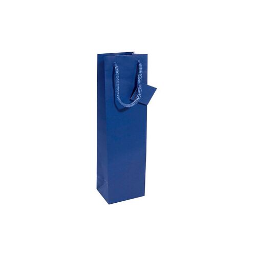 SIGEL Geschenktüten für Flaschen blau 10,0 x 35,0 cm, 5 St.