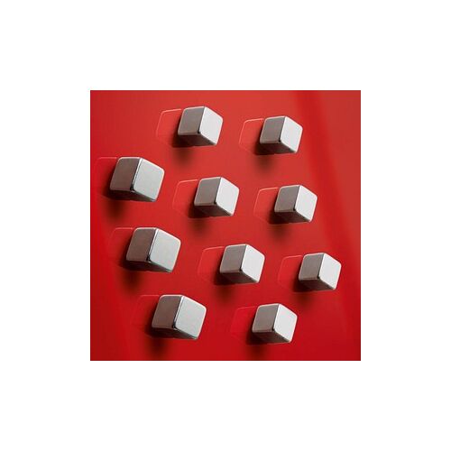 SIGEL C5 "Strong" Magnete silber, Metall 1,0 x 1,0 x 1,0 cm, 10 St.