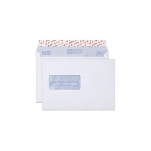 ELCO Briefumschläge Proclima DIN C5 mit Fenster weiß haftklebend 500 St.
