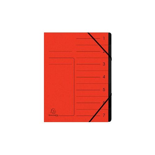 Exacompta Ordnungsmappe 7 Fächer rot, 1 St.