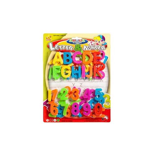ALLboards Buchstaben und Zahlen Magnete farbsortiert, Kunststoff, 48 St.