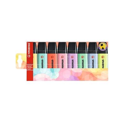 STABILO BOSS ORIGINAL Pastel Textmarker farbsortiert, 8 St. STABILO BOSS ORIGINAL Pastel Textmarker farbsortiert, 8 St.