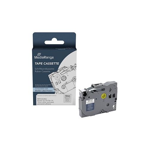 MediaRange Schriftband MRBTZ131 ersetzt brother TZ-131/TZe-131 , 12,0 mm, schwarz auf transparent, 1 St.