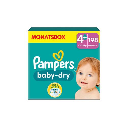 Pampers® Windeln baby-dry™ Monatsbox Gr. 4+ (10-15 kg) für Babys und Kleinkinder, 198 St.
