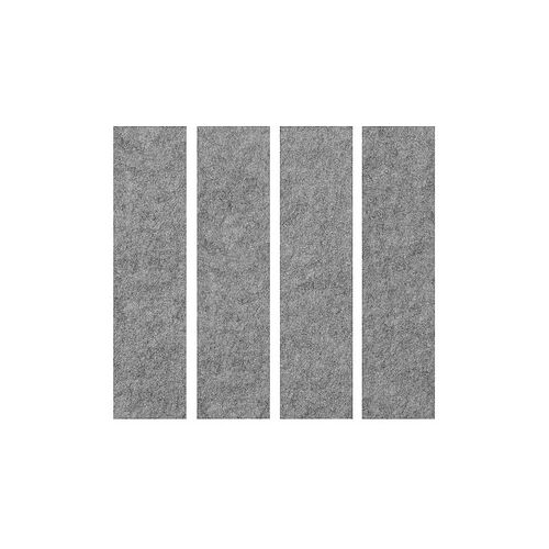 HAMMERBACHER Akustikpaneele Wand, grau 4 x 25,0 x 100,0 cm, 4 St.