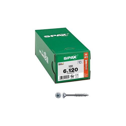 SPAX® Universalschrauben T30 Senkkopf WIROX 0191010601205 6 mm x 120 mm, 100 St.