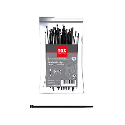 TOX Marken Kabelbindergarnitur - 2,5x100mm - 100 Stück TOX Marken Kabelbindergarnitur - 2,5x100mm - 100 Stück