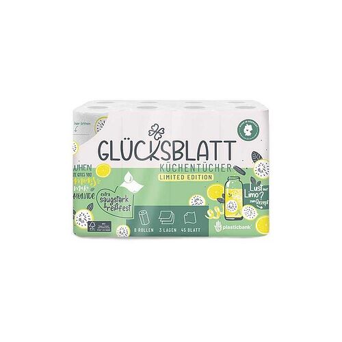 GLÜCKSBLATT Küchenrollen Lemonade 3-lagig, 8 Rollen