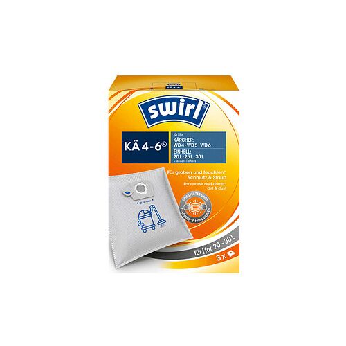 3 swirl® Reißfestes Vlies - für groben und feuchten Schmutz KÄ 4-6 Staubsaugerbeutel Image