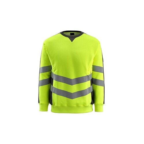 MASCOT® unisex Warnschutz-Langarmshirt Wigton gelb, schwarz Größe L, 1 St.