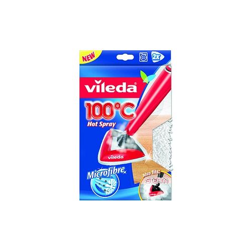 vileda 100°C Hot Spray Wischbezüge für Bodenwischer Polyester 60 °C waschbar, 2 St.