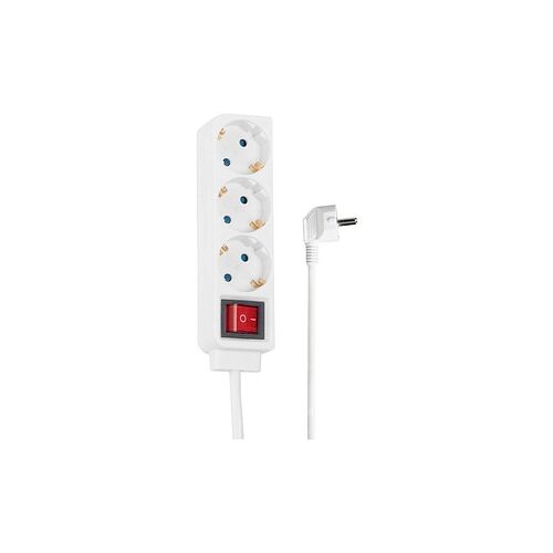 hama 3-fach Steckdosenleiste mit Schalter 1,4 m weiß