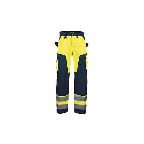 BLAKLÄDER® Herren Warnschutzhose 1566 gelb, marine Größe 32