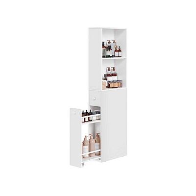 VASAGLE Badschrank weiß 40,0 x 18,0 x 134,4 cm VASAGLE Badschrank weiß 40,0 x 18,0 x 134,4 cm