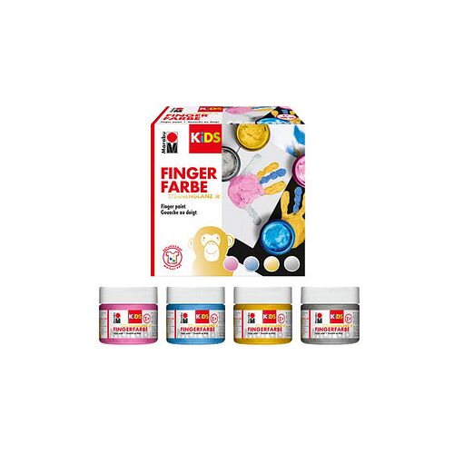Marabu KiDS Sternenglanz Fingerfarben farbsortiert, 4 St.