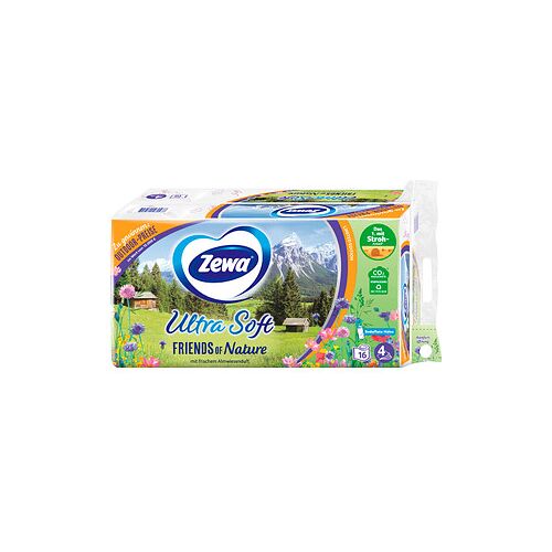 Zewa Toilettenpapier Ultra Soft "FRIENDS OF Nature" 4-lagig, 16 Rollen