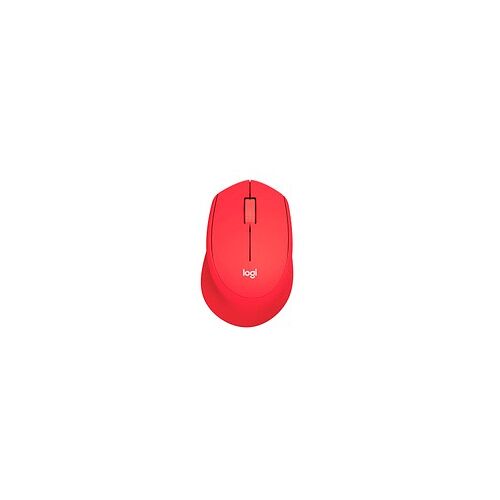 Logitech M330 Silent Plus Maus kabellos rot