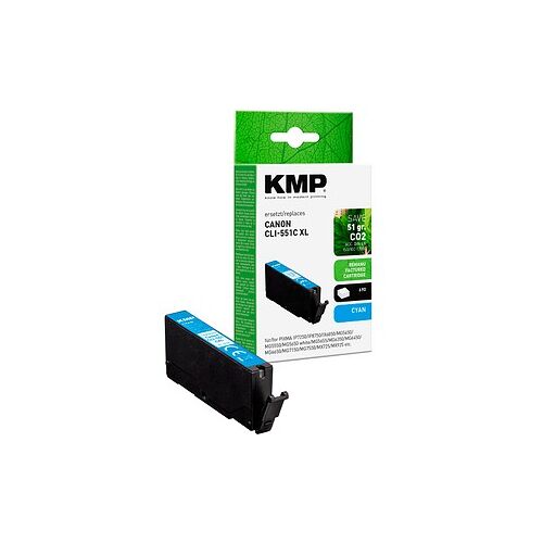 KMP cyan Druckerpatrone kompatibel zu Canon CLI-551 XL C