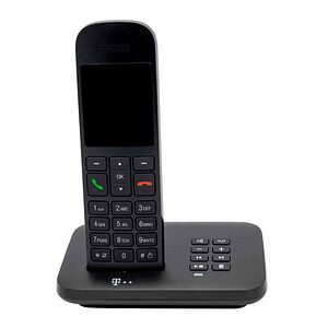 Telekom Sinus A12 Schwarz Schnurloses Anrufbeantworter Telefon